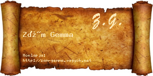 Zám Gemma névjegykártya
